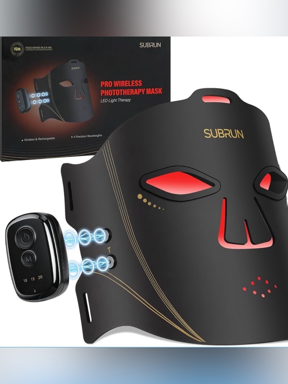 Red Light Therapy Mask for Face, 850nm NIR LED Face Mask